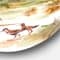 Designart - Autumn Landscape With Flying Over The Water - Traditional Metal Circle Wall Art